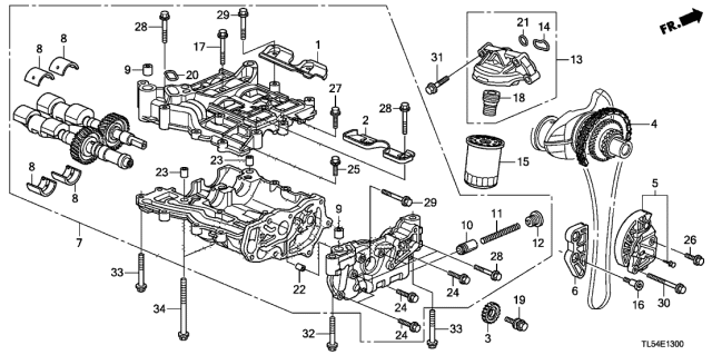 2013 Acura TSX Oil Pump Diagram