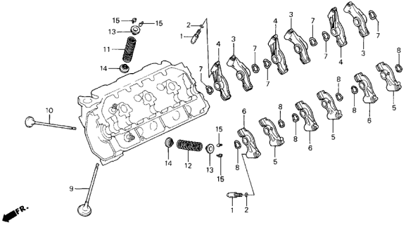 1993 Acura Legend Spring, Exhaust Valve (Yellow) (Chuo Spring) Diagram for 14762-PX9-004