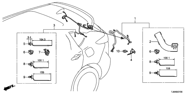 2019 Acura RDX Holder, Corrugated Tube (15L) Diagram for 32117-PNA-003