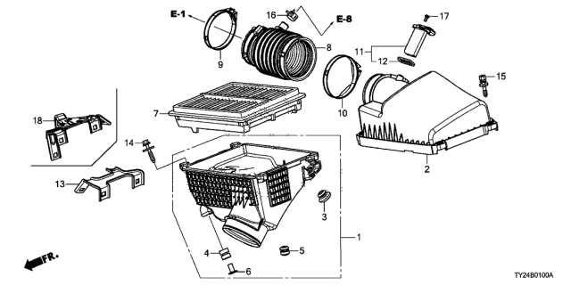 2020 Acura RLX Air Cleaner Diagram