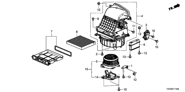 2014 Acura MDX Heater Blower Diagram