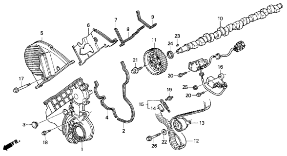 1993 Acura Vigor Camshaft - Timing Belt Diagram