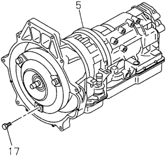 1996 Acura SLX Reman Bare Auto Transmission Diagram for 2-90241-216-0