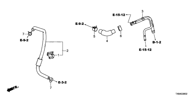 2017 Acura ILX 4 Door TECH (PLUS A-SPEC) KA DCT PCV Tube (2.4L) Diagram
