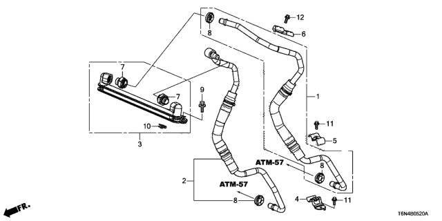 2021 Acura NSX 2 Door FIF KA DCT ATF Cooler Diagram