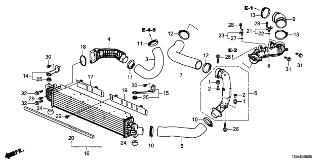 2021 Acura TLX Pipe Assembly Diagram for 17292-6S8-A02