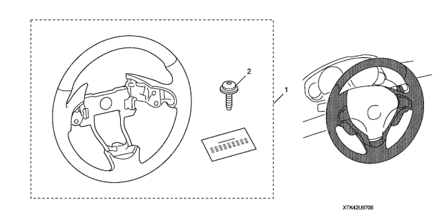 2011 Acura TL Steering Wheel (Wood) Diagram