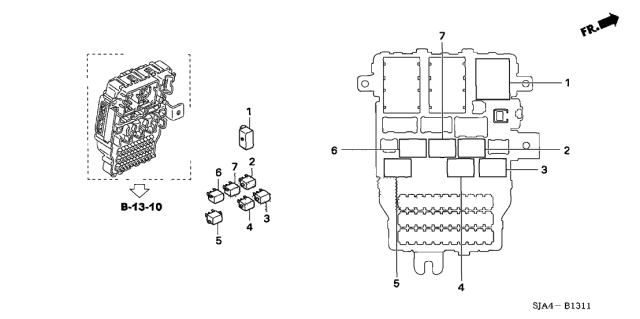 2005 Acura RL 4 Door RL-A (ALASKA) KA 5AT Control Unit - Cabin Diagram 2