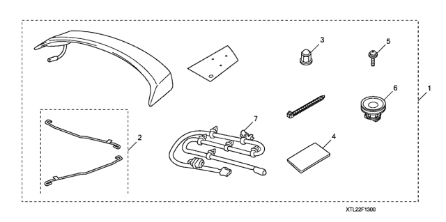 2010 Acura TSX Wing Spoiler (Grigio Metallic) Diagram for 08F13-TL2-230