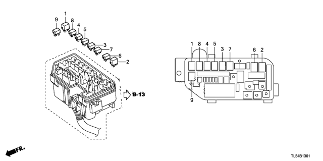 2014 Acura TSX Control Unit - Engine Room Diagram 2