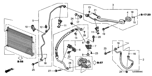 2011 Acura RL A/C Hoses - Pipes Diagram