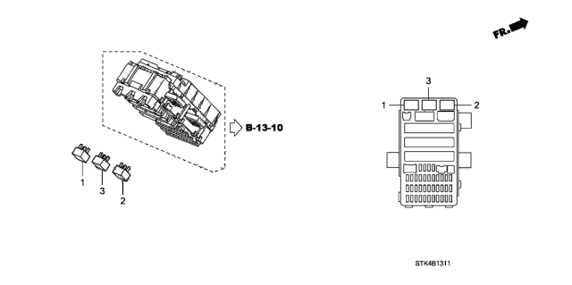 2010 Acura RDX 5 Door TECH KA 5AT Control Unit - Cabin Diagram 2