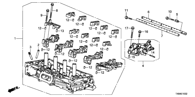 2016 Acura ILX Shaft, Exhaust Rocker Diagram for 14633-5A2-A00