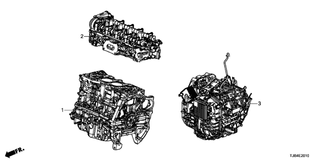 2020 Acura RDX Engine Assy. - Transmission Assy. Diagram