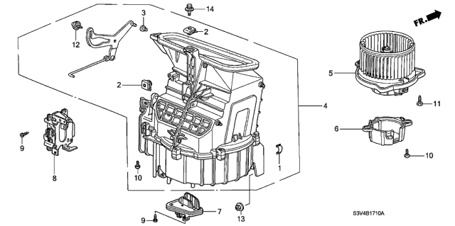 2006 Acura MDX Heater Blower Diagram