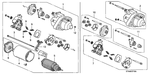 2012 Acura RDX Starter Motor (MITSUBA) Diagram