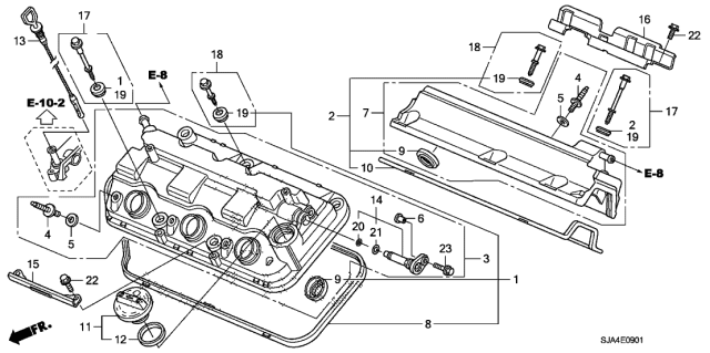 2009 Acura RL Cylinder Head Cover Diagram