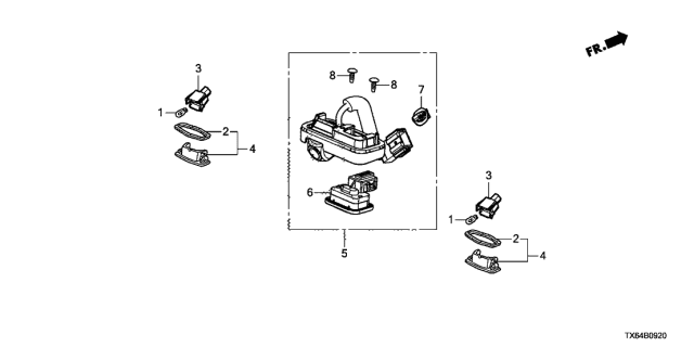 2014 Acura ILX 4 Door TECH KA 5AT License Light - Rear Camera Diagram