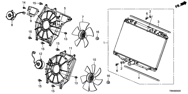 2019 Acura NSX Radiator (DENSO) Diagram