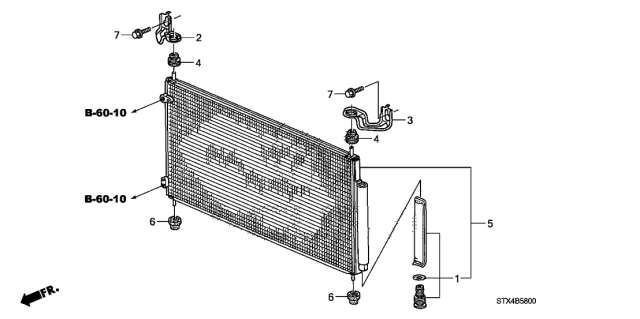 2010 Acura MDX A/C Condenser Diagram