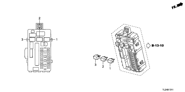 2009 Acura TSX 4 Door TSX (TECH) KA 6MT Control Unit - Cabin Diagram 2