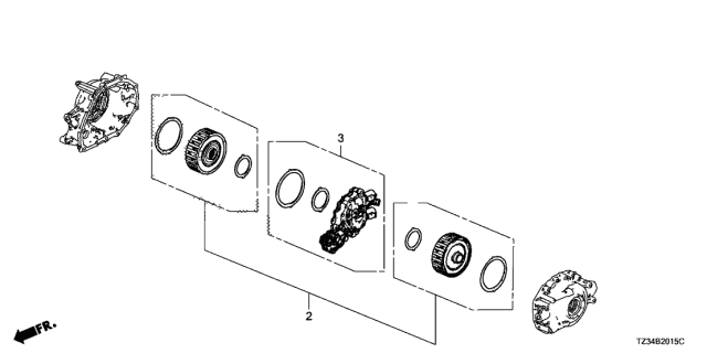 2018 Acura TLX Rear Differential (Service Kit Parts) Diagram