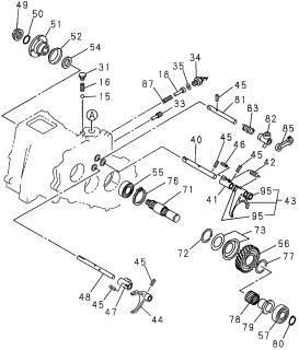 1996 Acura SLX 4 Door 4LS (PREMIUM) KA 4AT AT Shift Fork Diagram