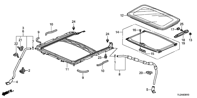 2014 Acura TSX Sliding Roof Diagram