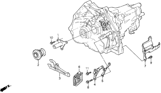 1993 Acura Legend 2 Door L KA 6MT MT Clutch Release Diagram