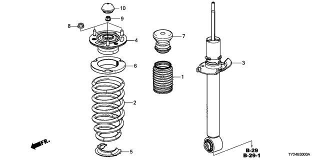 2017 Acura RLX Rear Shock Absorber Diagram