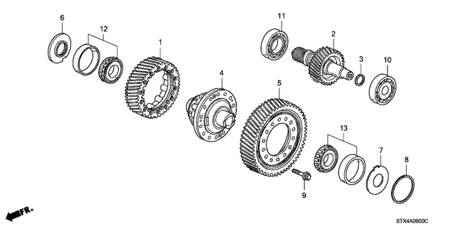 2013 Acura MDX Bearing (47X85X24.7) Diagram for 91121-RT4-003