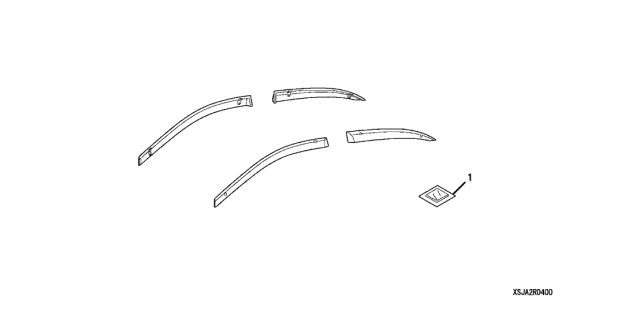 2008 Acura RL Door Visor Diagram