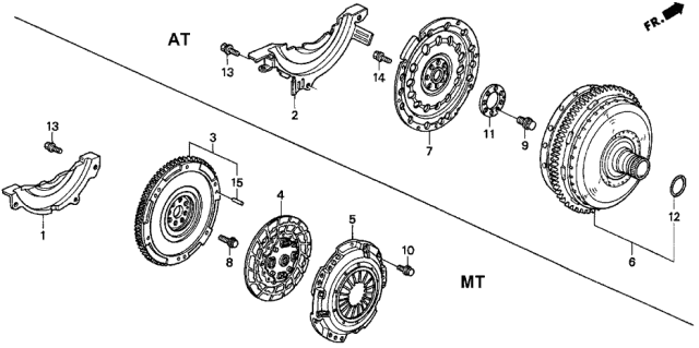 1998 Acura CL Converter Assembly, Torque Diagram for 26000-PAA-305