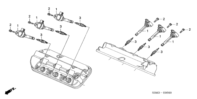 2002 Acura CL 2 Door SPORT KA 5AT Ignition Coil Diagram