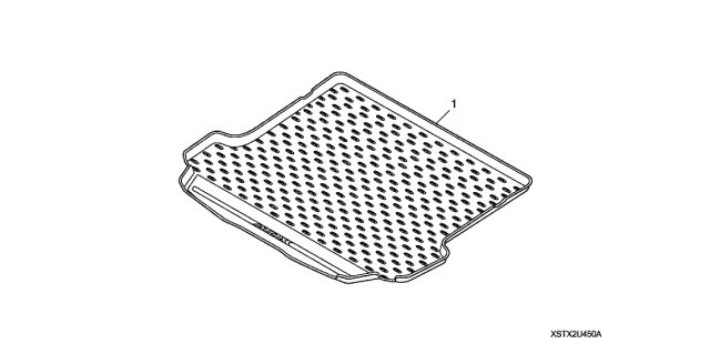2010 Acura MDX 5 Door SPRT (ENTERTAINMENT) KA 6AT Cargo Tray Diagram