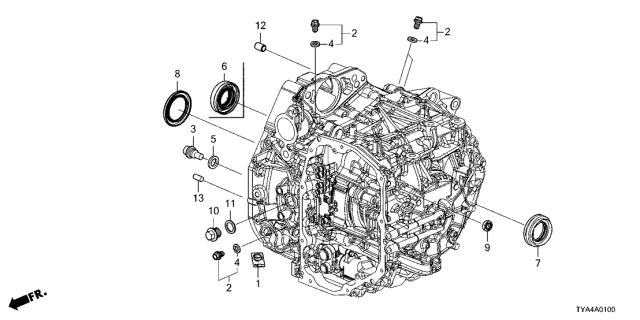 2022 Acura MDX AT Oil Seal Diagram