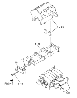 1999 Acura SLX Engine Oil Piping Diagram