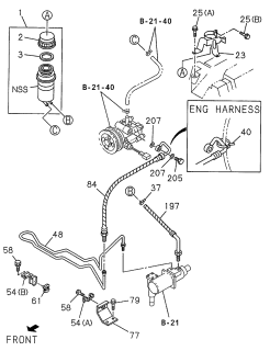 1999 Acura SLX Bolt Bracket Diagram for 0-28450-825-0