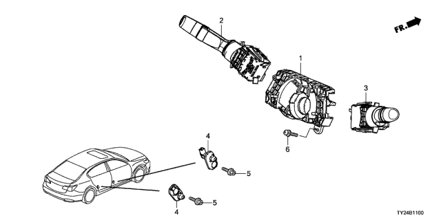 2016 Acura RLX Combination Switch Diagram