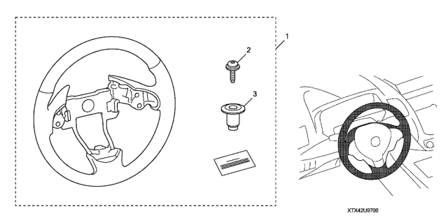 2018 Acura RDX Steering Wheel (Wood) Diagram