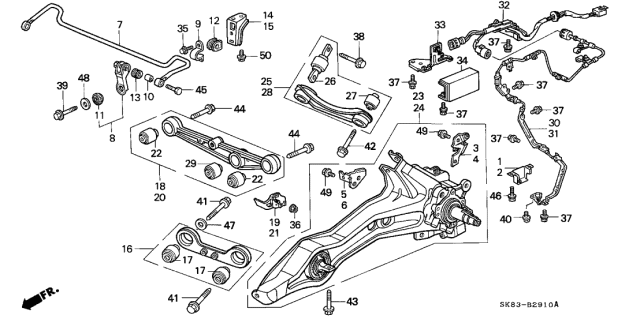 1991 Acura Integra Rear Lower Arm Diagram