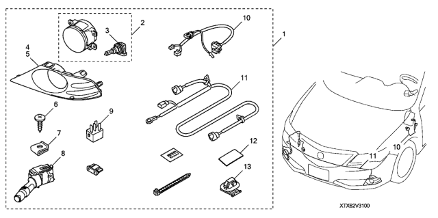 2014 Acura ILX Foglights Diagram