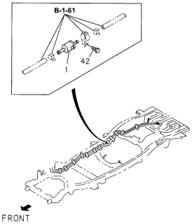 1997 Acura SLX Fuel Filter Assembly Diagram for 8-25055-364-0