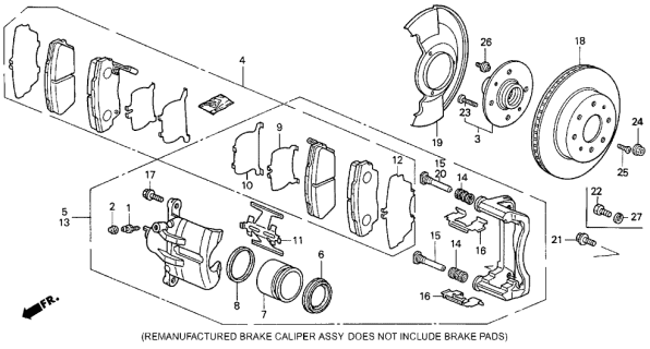 1991 Acura Integra Piston Diagram for 45216-SG0-003