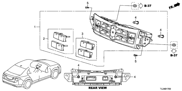 2012 Acura TSX Auto Air Conditioner Control Diagram