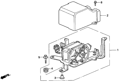 1997 Acura TL Actuator Assembly Diagram for 36510-P1R-A01