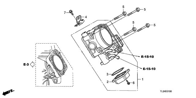 2012 Acura TSX 4 Door TSX SE KA 6MT Throttle Body Diagram