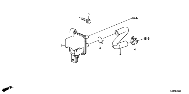 2016 Acura TLX 4 Door 24BASE (2.4) KA DCT Purge Control Solenoid Valve Diagram