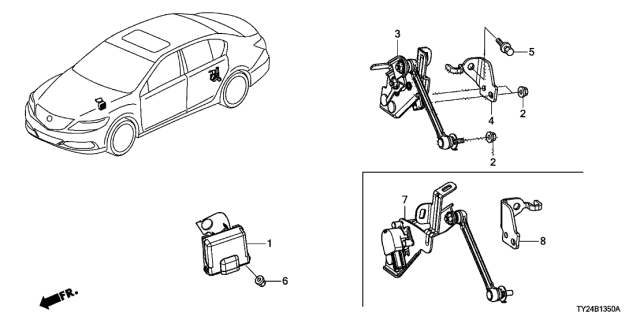 2014 Acura RLX 4 Door TECH (HYBRID) KA DCT Auto Leveling Control Diagram