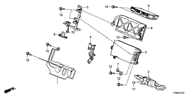 2014 Acura ILX Hybrid Plate Assembly, Pdu Input Busbar Diagram for 1F110-RW0-003